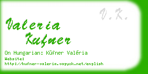 valeria kufner business card