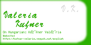 valeria kufner business card
